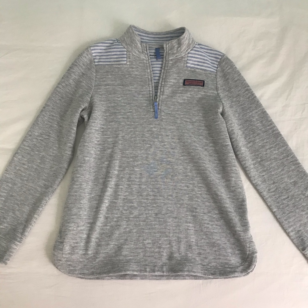 Girls Vineyard Vines Blue Seersucker Shep Shirt